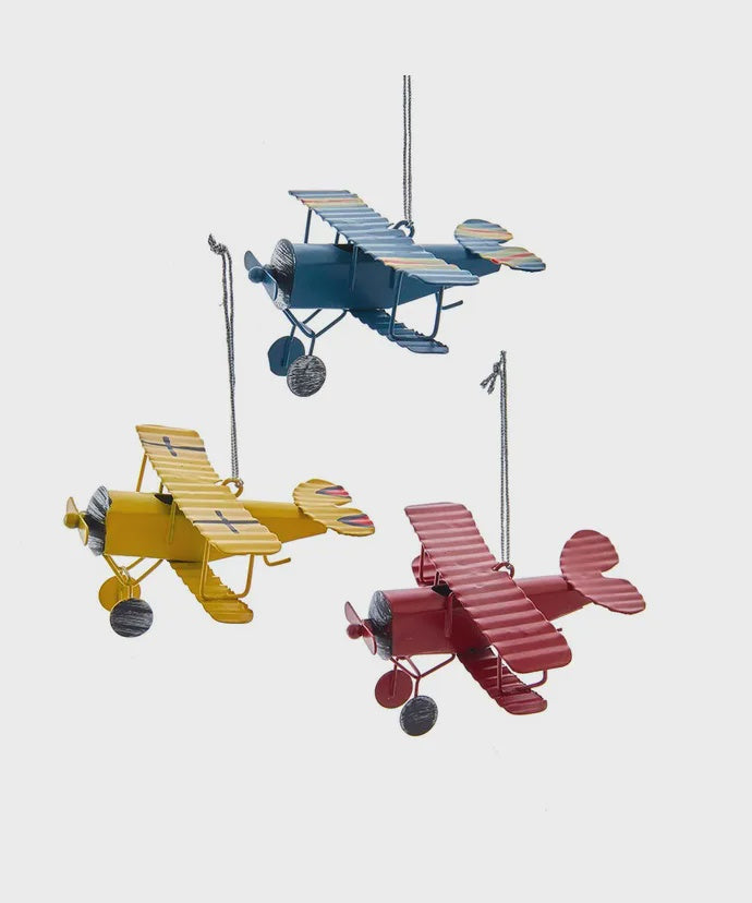 Metal Airplane Ornament